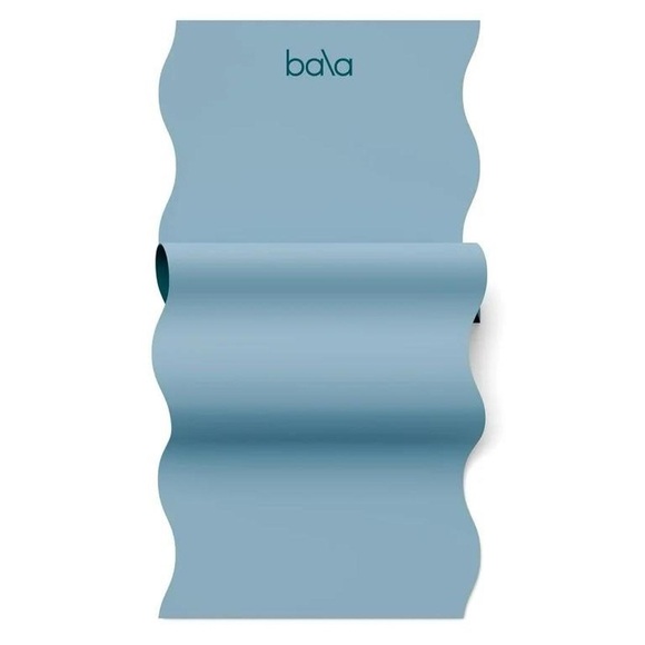 Bala Wave-Patterned Blue Fitness Mat - Picture 1 of 1